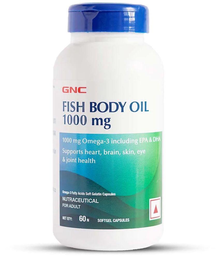     			GNC Fish Body Oil for Men & Women- 60 Softgels