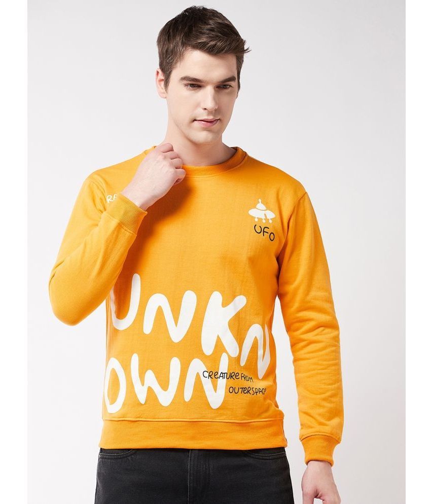     			Gritstones - Yellow Fleece Regular Fit Men's Sweatshirt ( Pack of 1 )