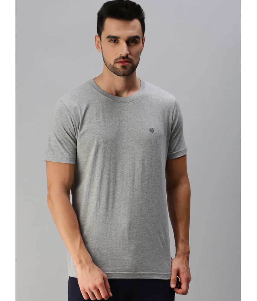     			ONN - Grey Melange Cotton Blend Regular Fit Men's T-Shirt ( Pack of 1 )