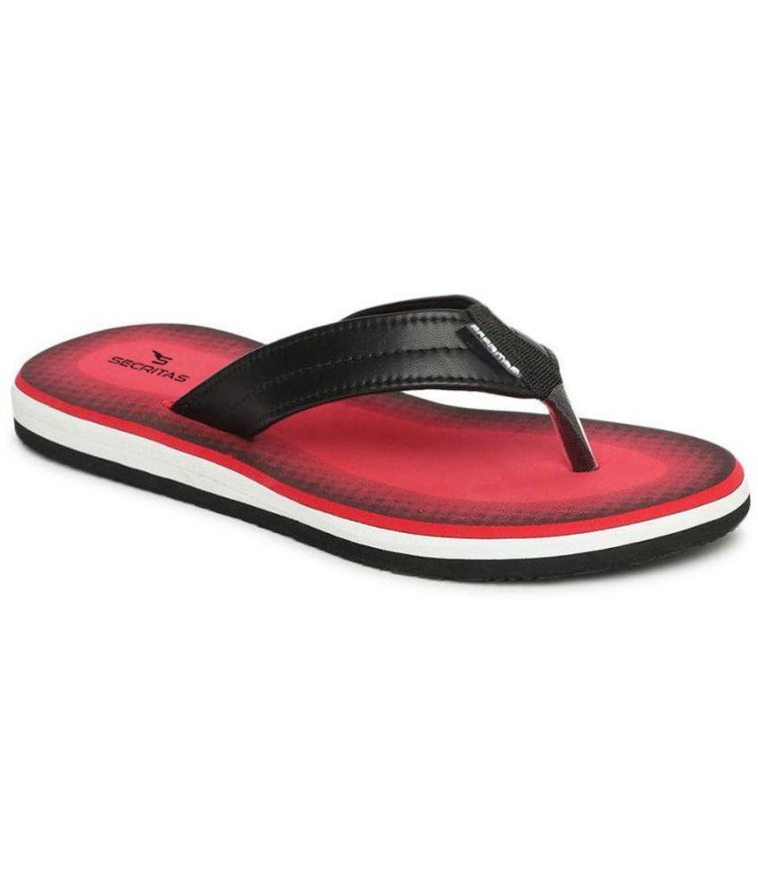     			Secritas Red Men's Thong Flip Flop