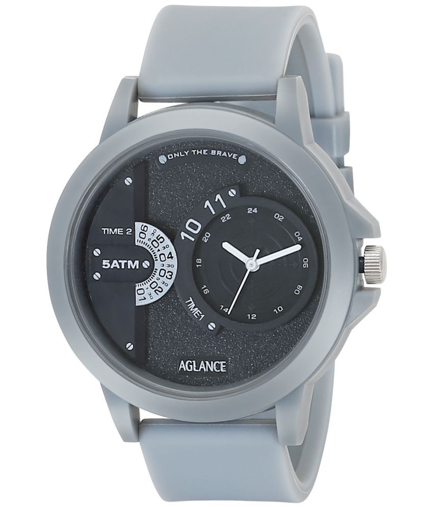 Aglance - Light Grey Silicon Analog Men's Watch
