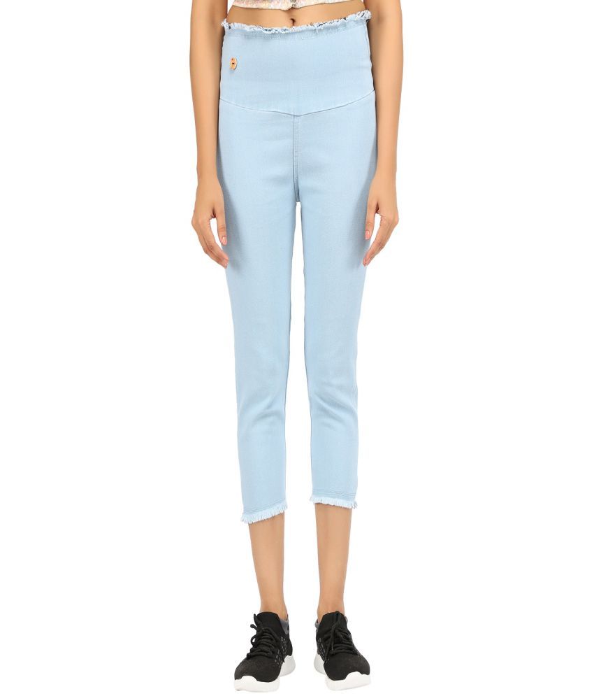     			AngelFab Denim Capris - Blue