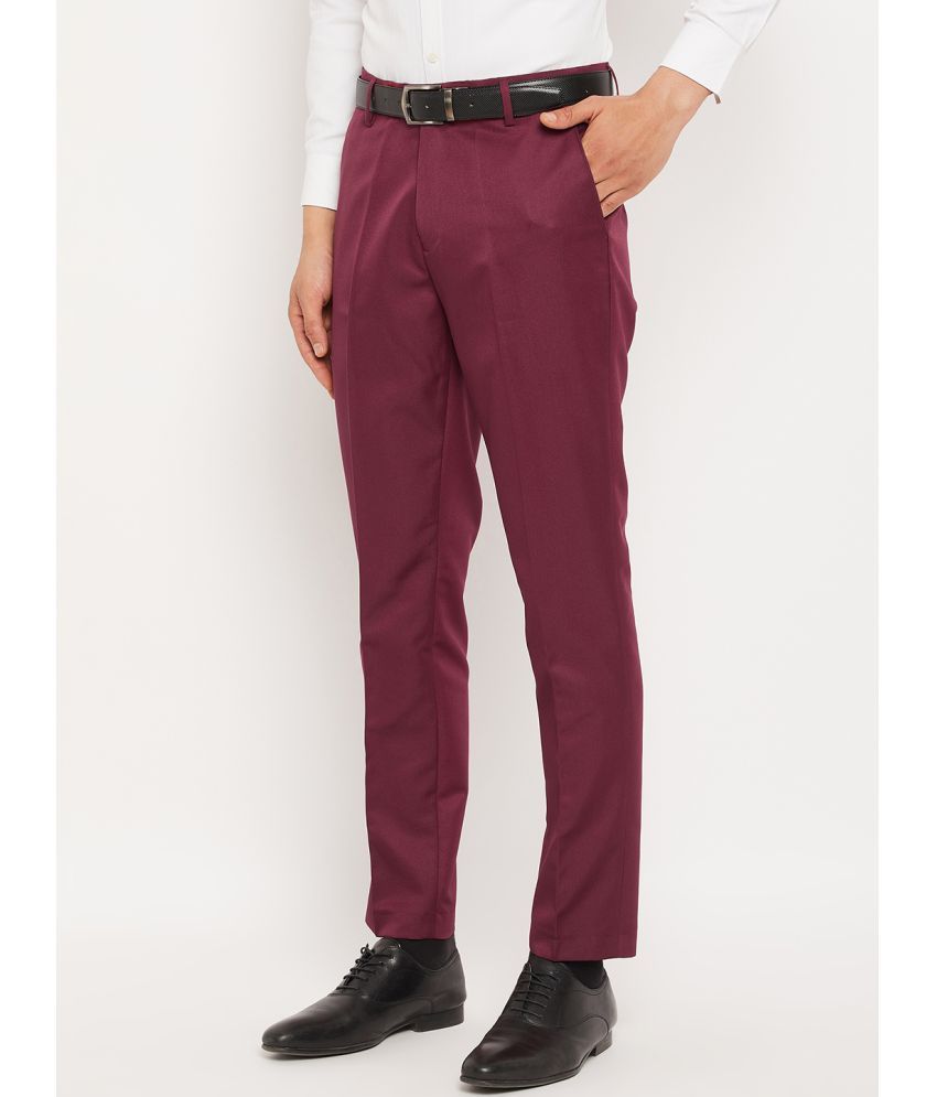     			VEI SASTRE Maroon Slim Formal Trouser ( Pack of 1 )