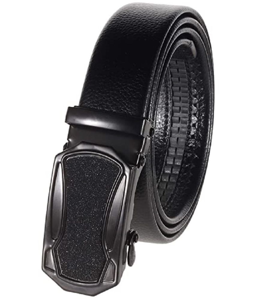     			Zacharias - Black Leather Men's Casual Belt ( Pack of 1 )