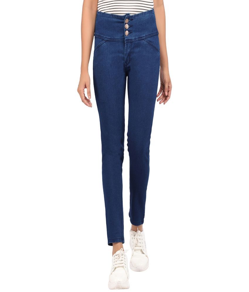     			AngelFab - Blue Denim Skinny Fit Women's Jeans ( Pack of 1 )