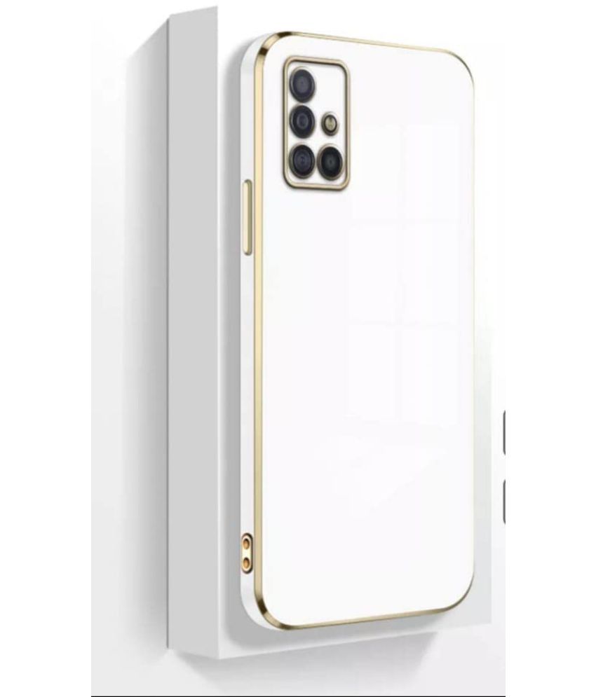     			Kosher Traders - White Silicon Plain Cases Compatible For Samsung Galaxy M51 ( Pack of 1 )