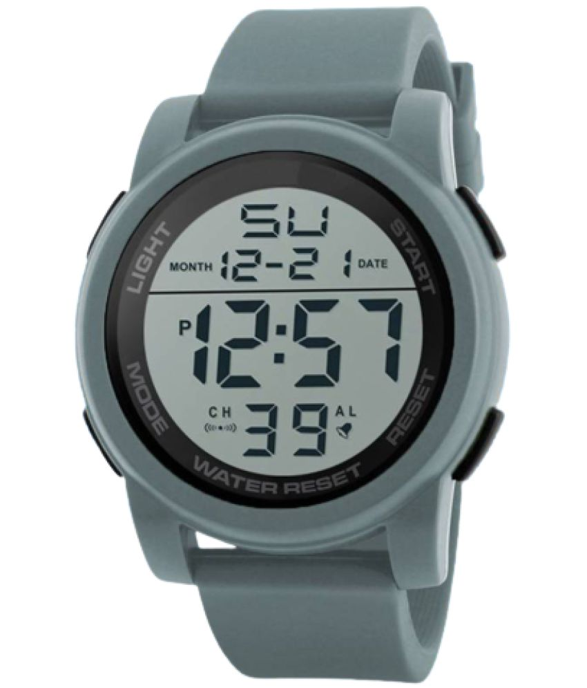     			Renaissance Traders - Light Grey Silicon Digital Men's Watch