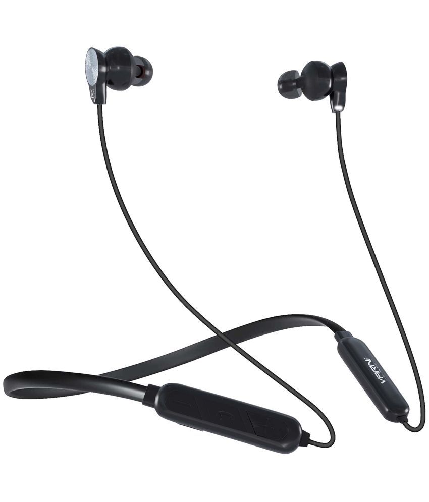 Varni MEGA In Ear Bluetooth Neckband 20 Hours Playback IPX5(Splash & Sweat Proof) Magnetic earpeice -Bluetooth V 5.0 Black