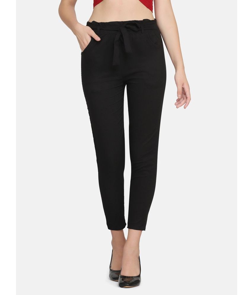     			BuyNewTrend - Black Cotton Blend Regular Women's Cigarette Pants ( Pack of 1 )