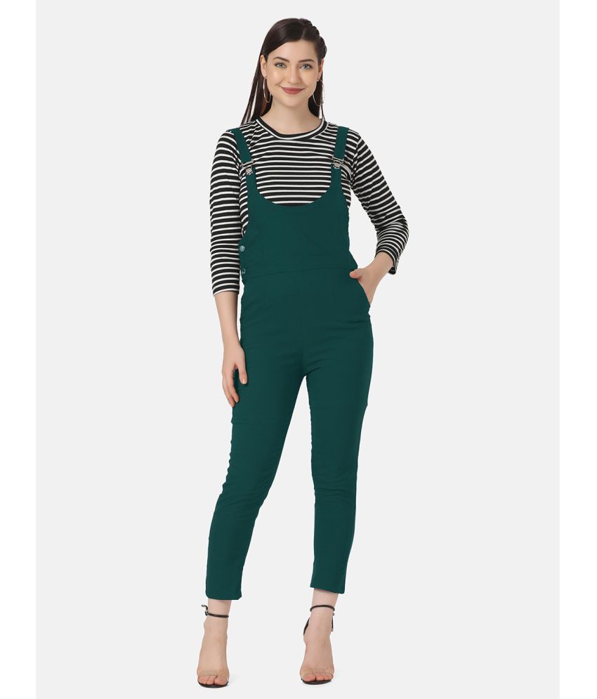     			BuyNewTrend - Green Cotton Blend Women's Dungarees ( Pack of 1 )