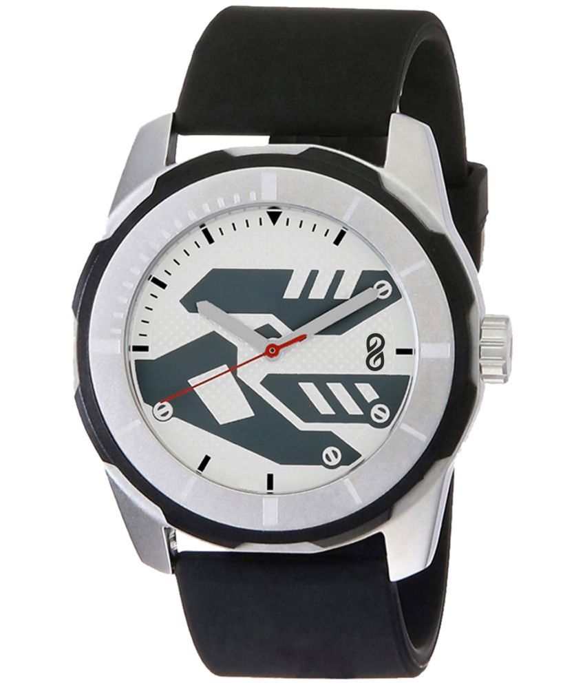     			DIGITRACK - Black Silicon Analog Men's Watch