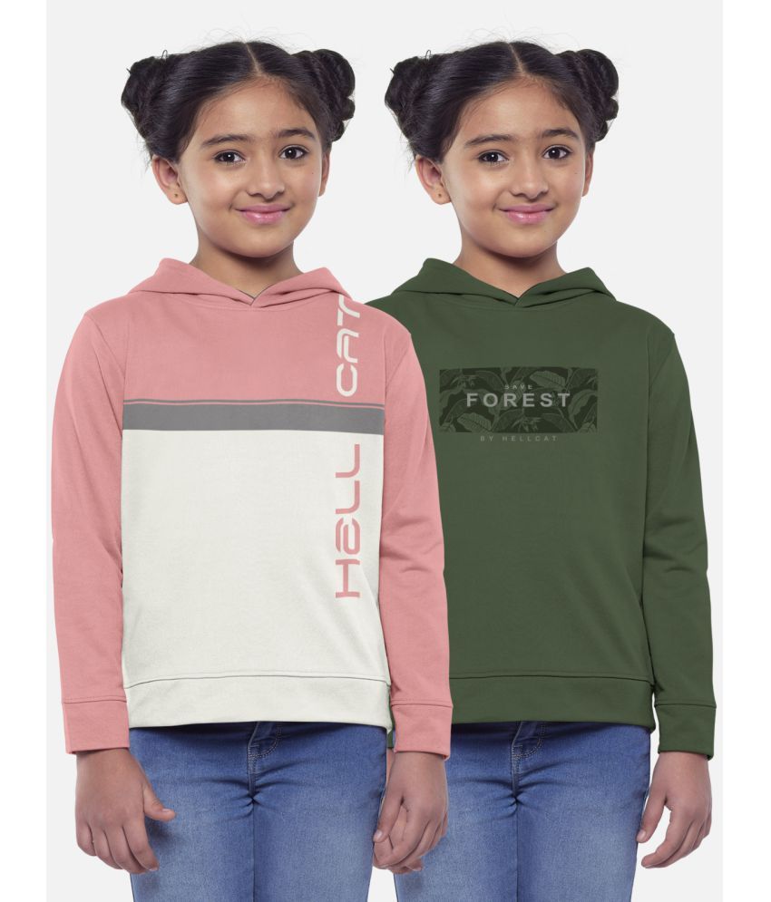     			HELLCAT Pack of 2 Girls Cotton Blend Sweatshirt ( Multicolor7 )