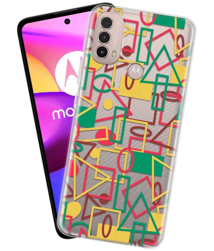     			NBOX - Multicolor Silicon Printed Back Cover Compatible For Motorola Moto E40 ( Pack of 1 )