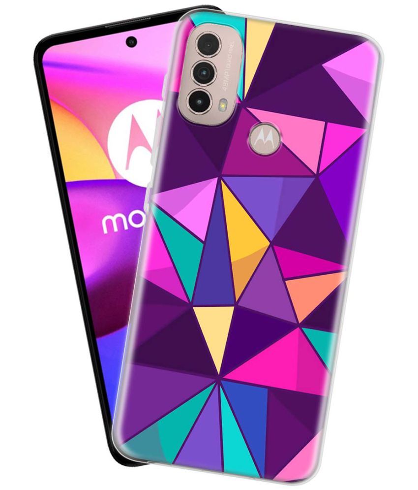     			NBOX - Multicolor Silicon Printed Back Cover Compatible For Motorola Moto E40 ( Pack of 1 )