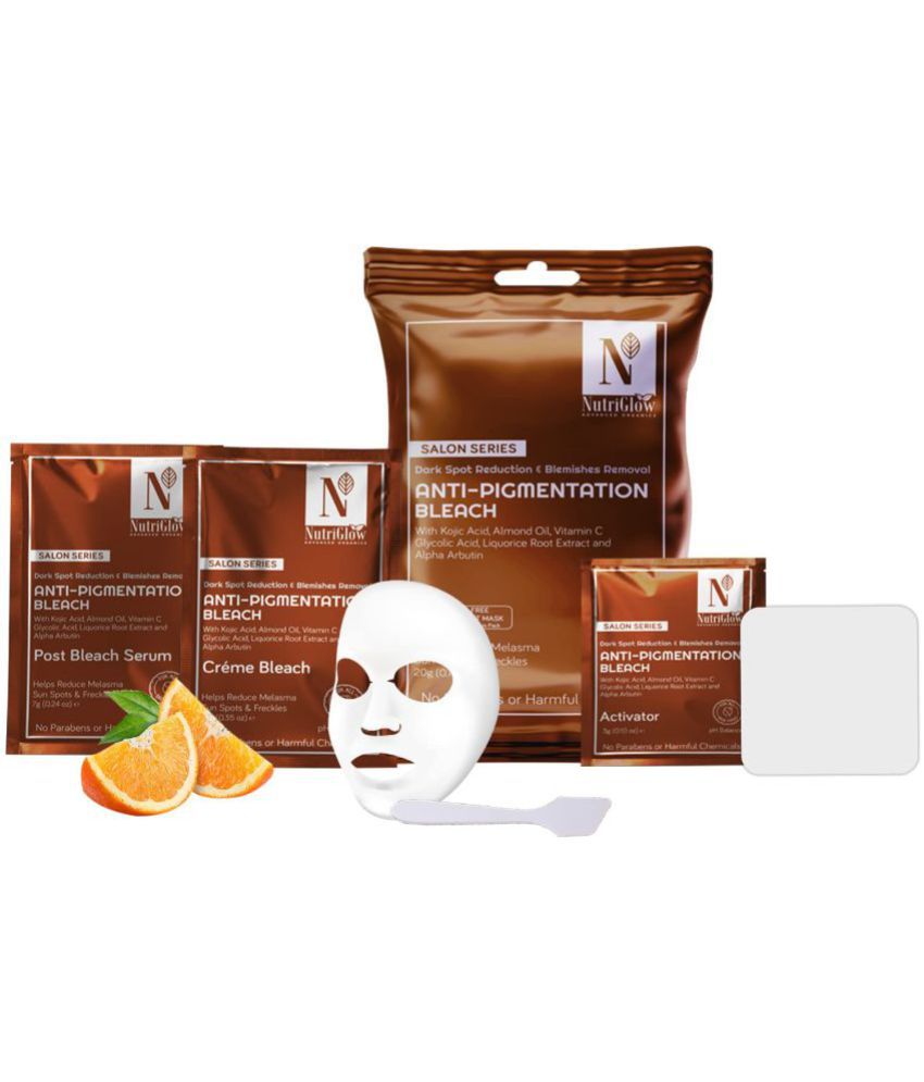    			NutriGlow Advanced Organics Anti Pigmentation Bleach for Skin Brightening and Hair Lightening (6 in 1) 20gm