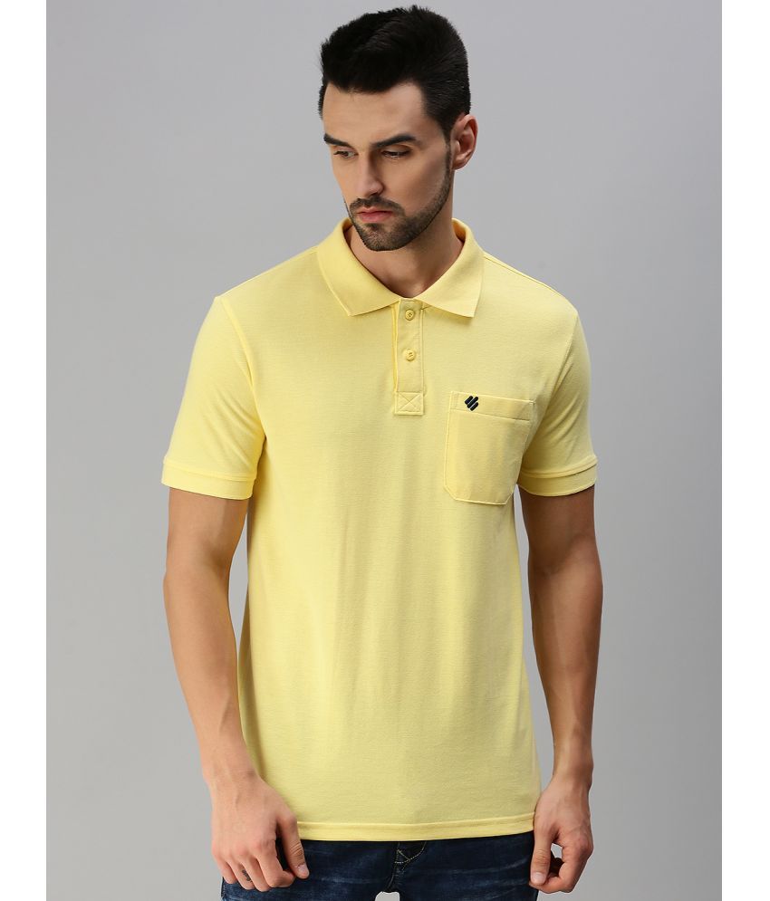     			ONN Pack of 1 Cotton Blend Regular Fit Solid Half Sleeves Men's Polo T Shirt ( Yellow )