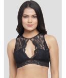 N-Gal Nylon Non Padded Women's Bralette Bra ( Black )