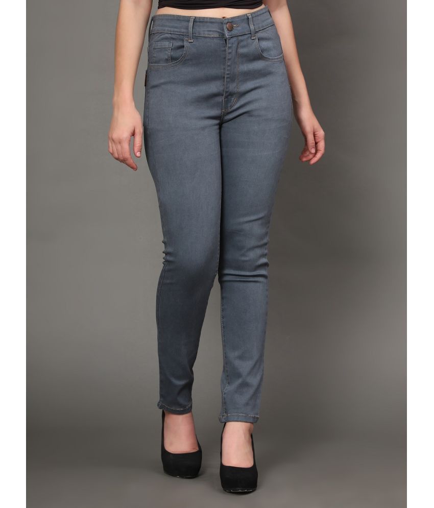     			AngelFab - Grey Denim Skinny Fit Women's Jeans ( Pack of 1 )