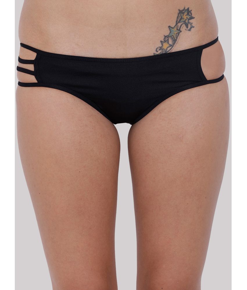     			BASIICS By La Intimo - Black BCPBK03 Polyester Solid Women's Hipster ( Pack of 1 )