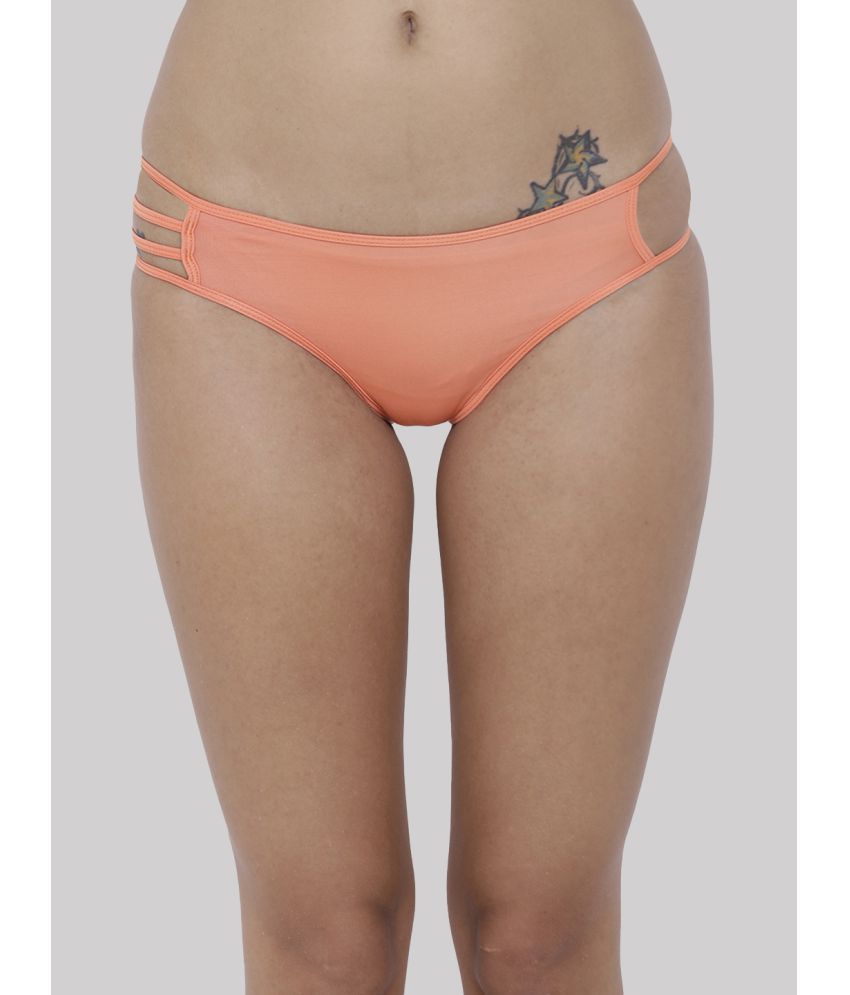     			BASIICS By La Intimo - Peach BCPBK03 Polyester Solid Women's Hipster ( Pack of 1 )