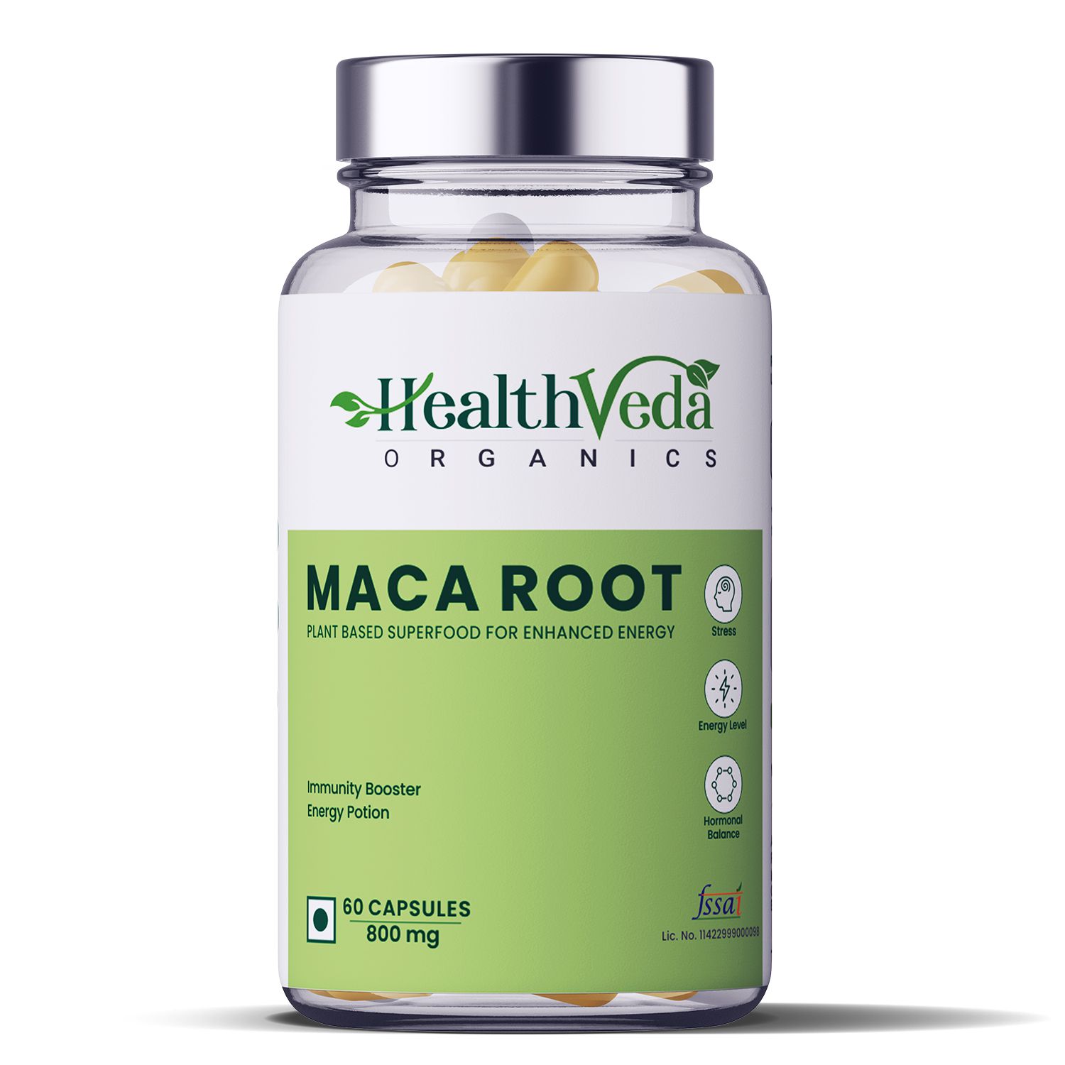     			Health Veda Organics Maca Root Capsules for Better Reproductive Health, 60 Veg Capsules
