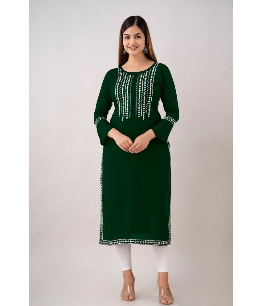     			Kapadia - Green Rayon Women's Straight Kurti ( Pack of 1 )