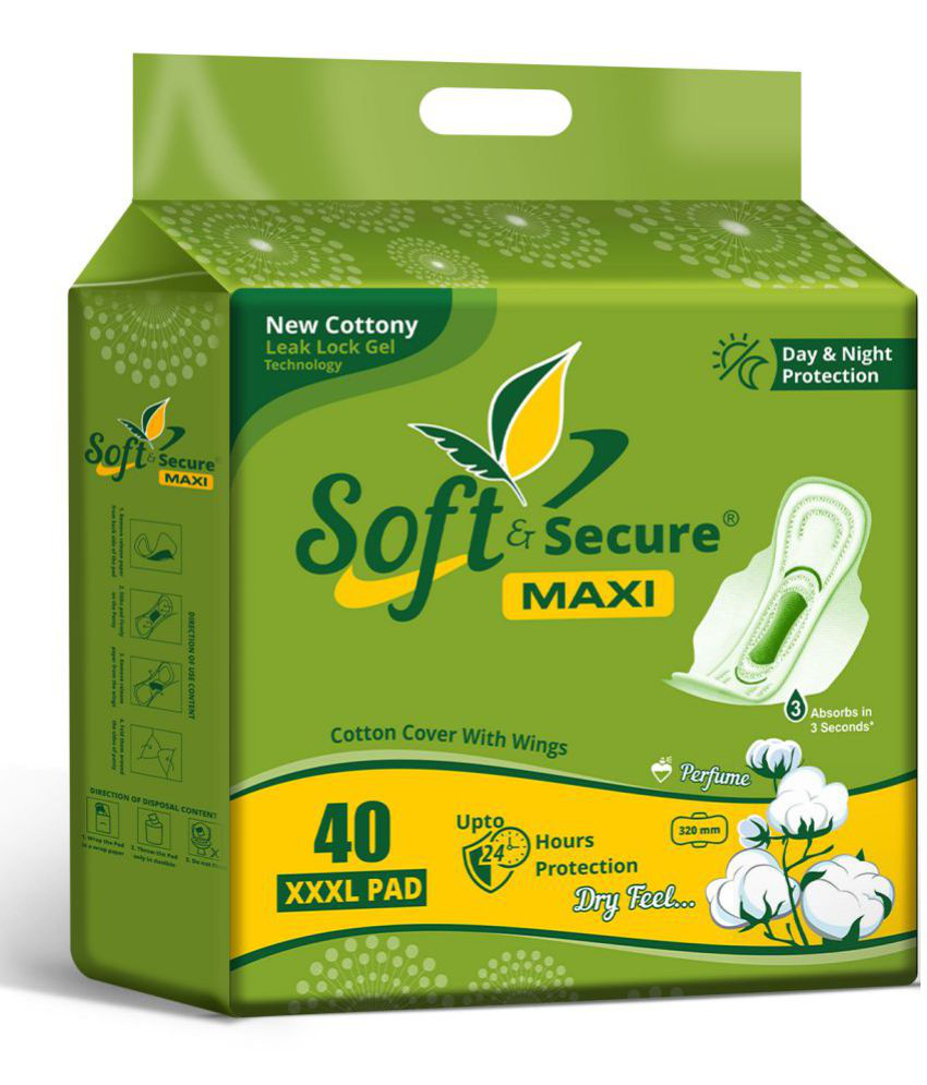     			SOFT & SECURE - Cottony XXL Maxi Sanitary Pad