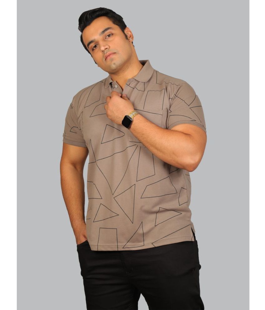     			Xmex - Khaki Cotton Blend Regular Fit Men's Polo T Shirt ( Pack of 1 )