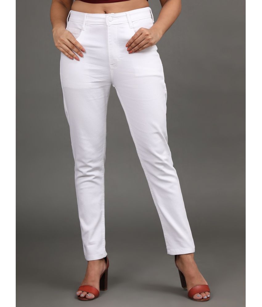     			AngelFab - White Denim Skinny Fit Women's Jeans ( Pack of 1 )