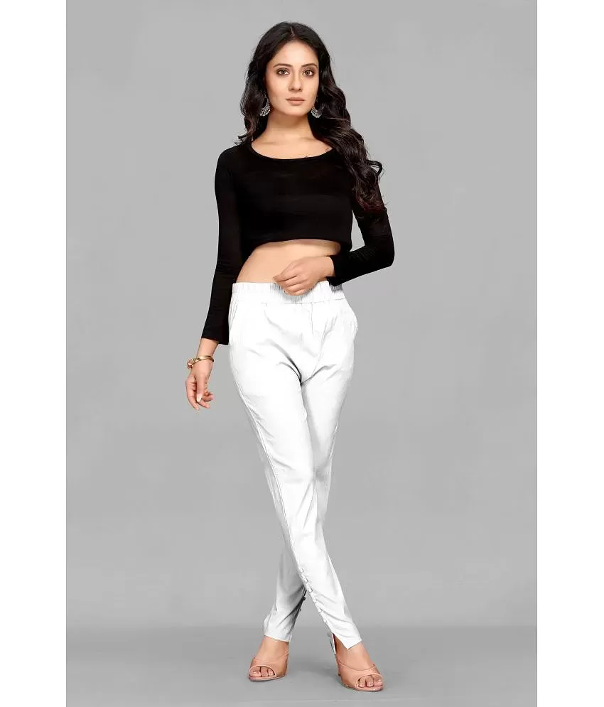 Buy GO COLORS Womens 2 Pocket Solid Pencil Pants | Shoppers Stop