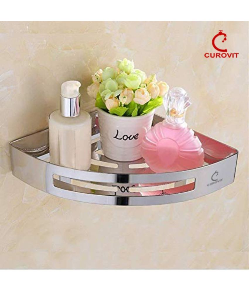     			CUROVIT Stainless Steel Corner Shelf