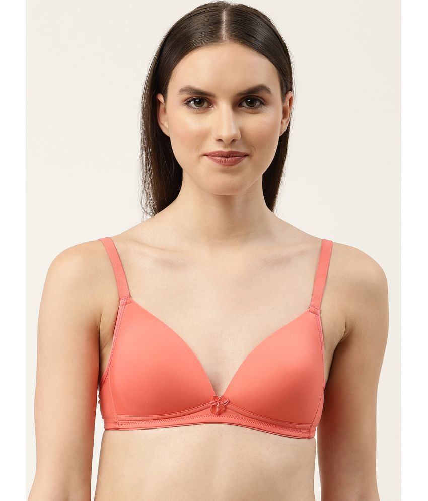     			Leading Lady Polyester Lightly Padded Women's T-Shirt Bra ( Orange )