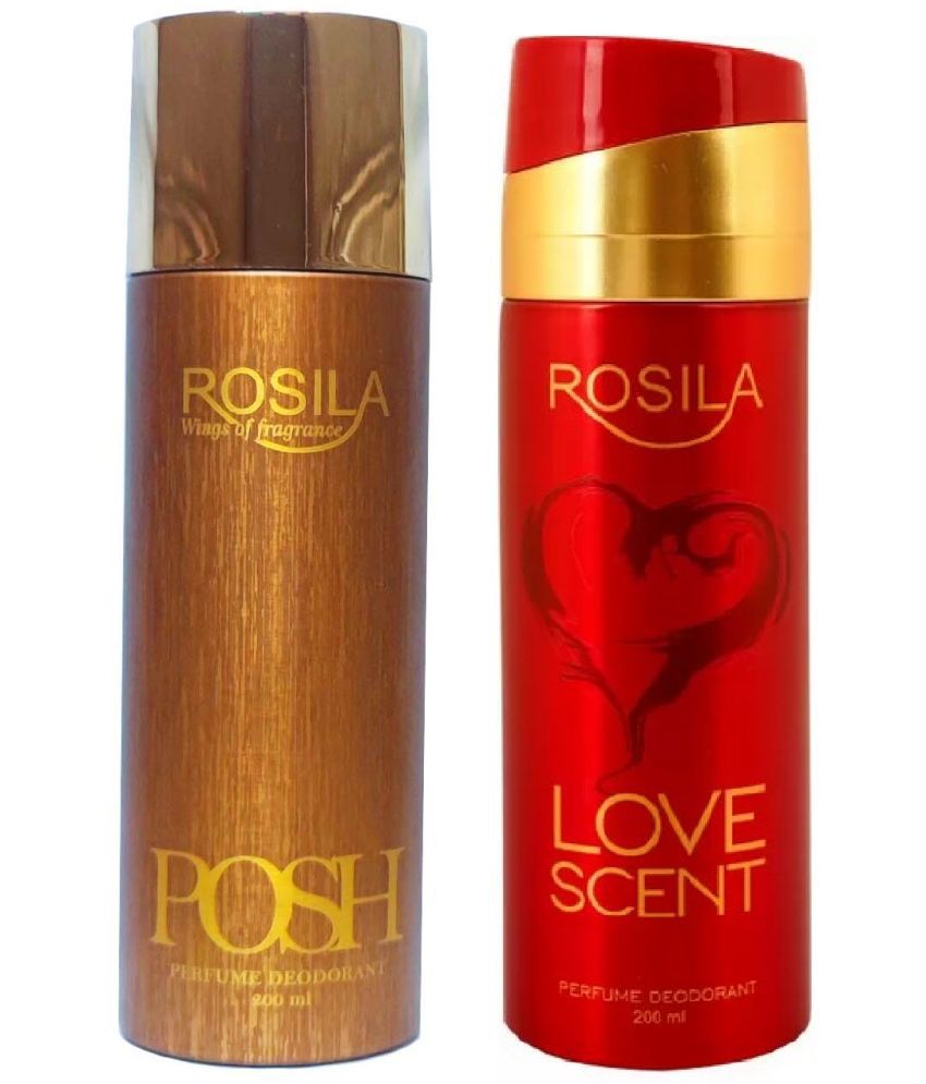     			ROSILA - POSH,LOVE SCEANT DEODORANT Deodorant Spray for Women,Men 400 ml ( Pack of 2 )