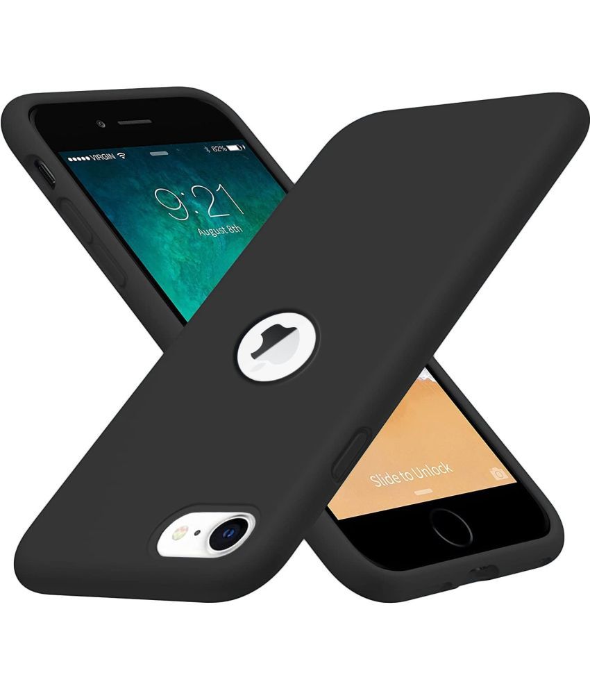     			Spectacular Ace - Black Silicon Plain Cases Compatible For Apple iPhone 6 Plus ( Pack of 1 )