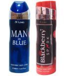 St Louis - 1 MAN IN BLUE ,1 BLACKBERRY SPARK Deodorant Spray for Men,Women 400 ml ( Pack of 2 )