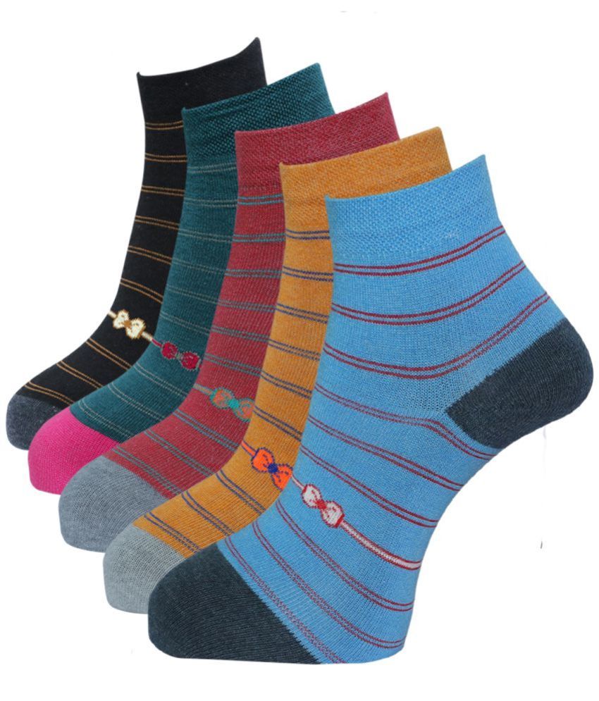     			Dollar - Multicolor Cotton Women's Ankle Length Socks ( Pack of 5 )