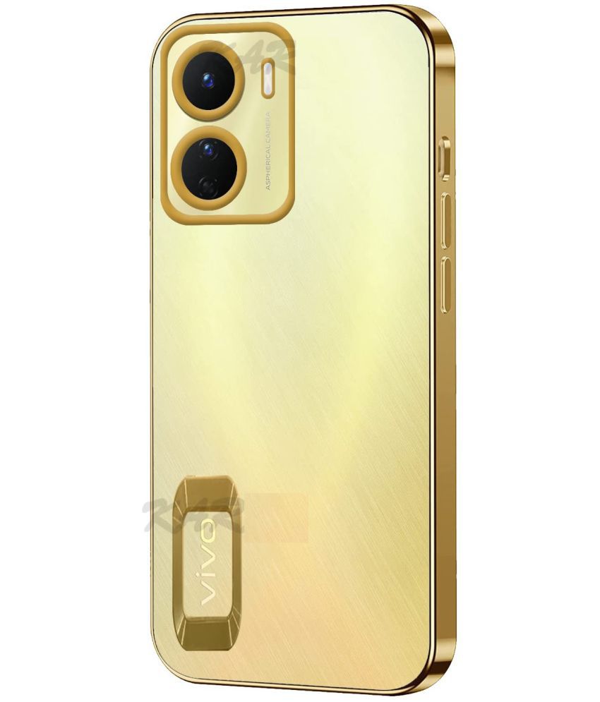 Doyen Creations - Gold Silicon Silicon Soft cases Compatible For Vivo Y16 ( Pack of 1 )