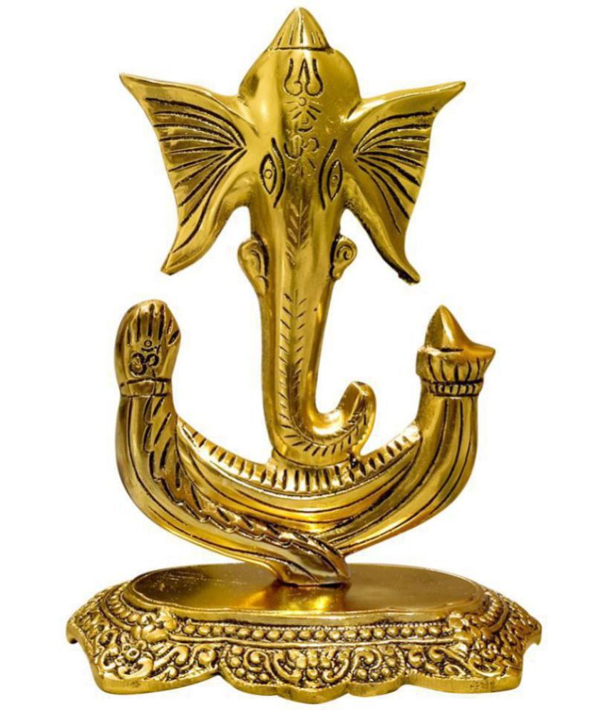     			DvR ClicK - Brass Lord Ganesha 10 cm Idol