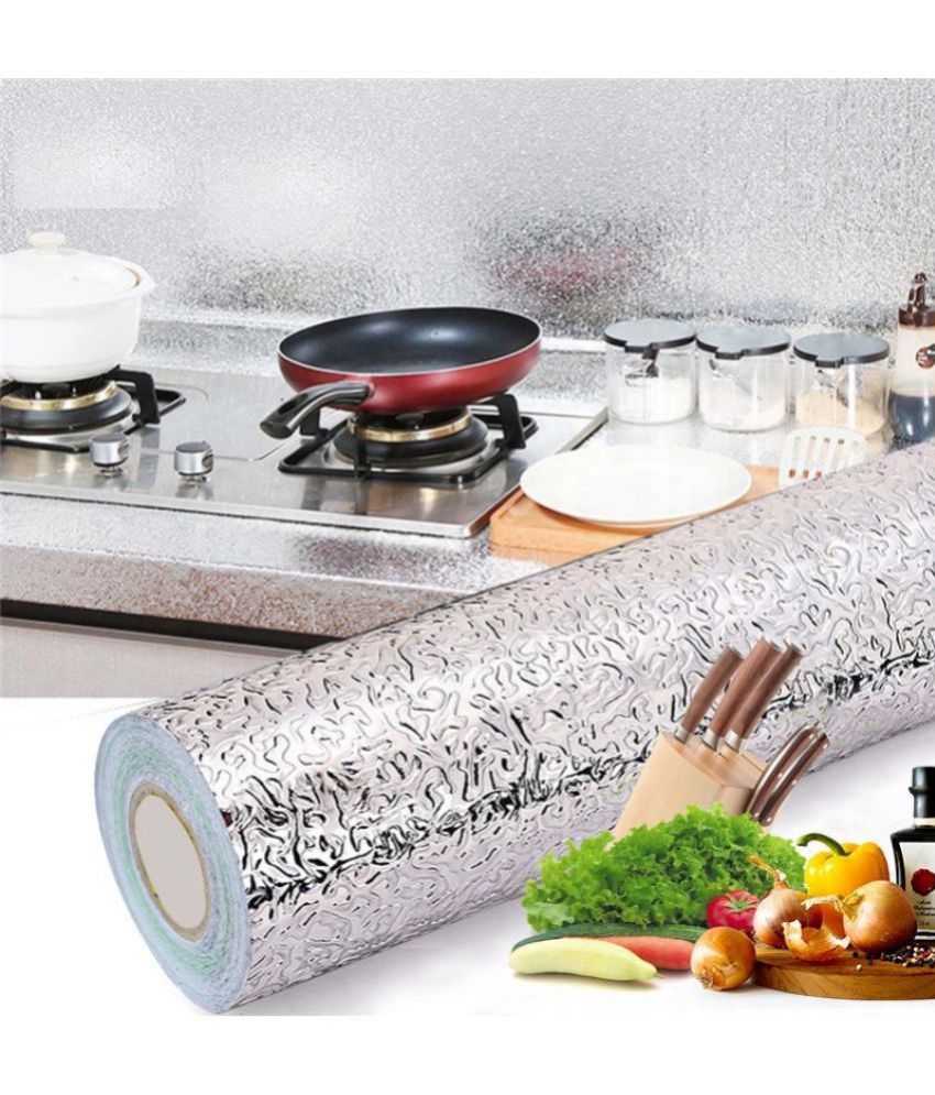 Buy Waterproof, Fireproof,and Oil Proof kitchen Platform Aluminum Foil  Stickers Foils Geometric Patterns Wallpapers Assorted Online at Best Price  in India - Snapdeal