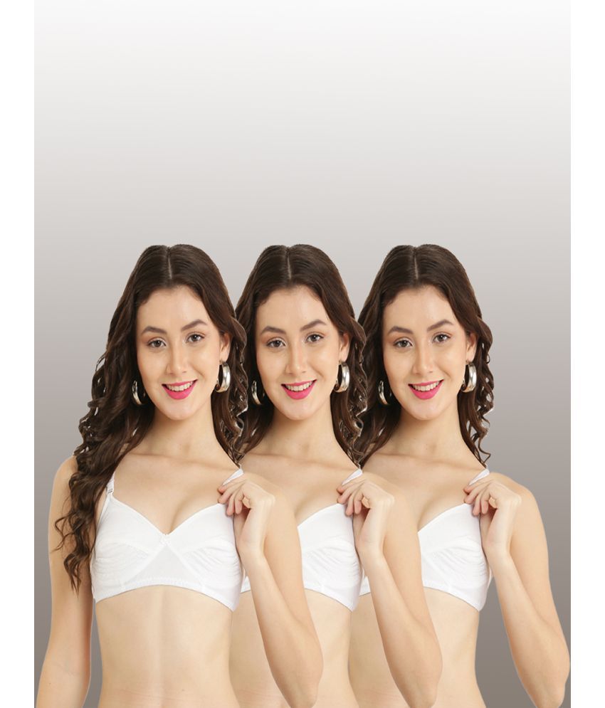     			Hobby Lobby - White Cotton Non Padded Women's Everyday Bra ( Pack of 3 )