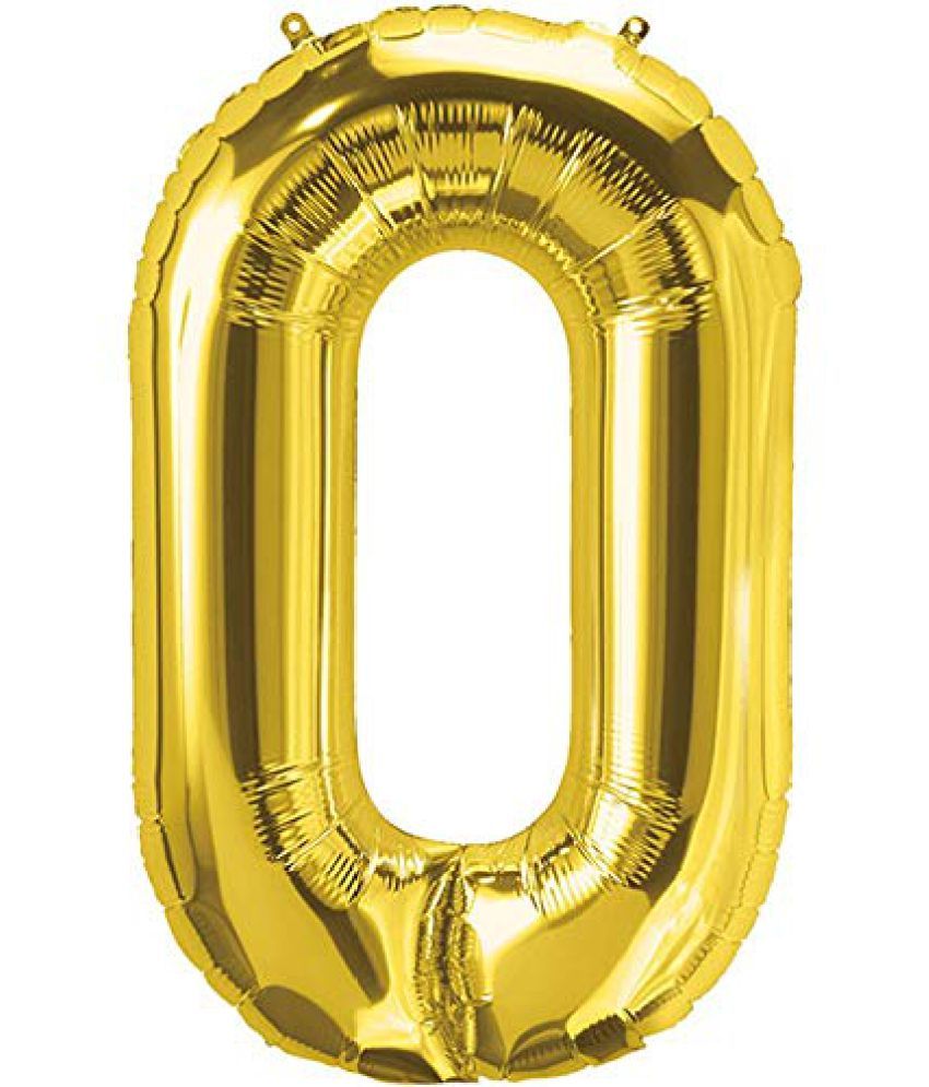     			Lalantopparties Alphabets Balloon O Letter Balloon 16 inch for Party Decoration, birthday, wedding, valentine, bachelorette, bachelors, christmas decoration, theme decoration Gold (Pack of 1 )