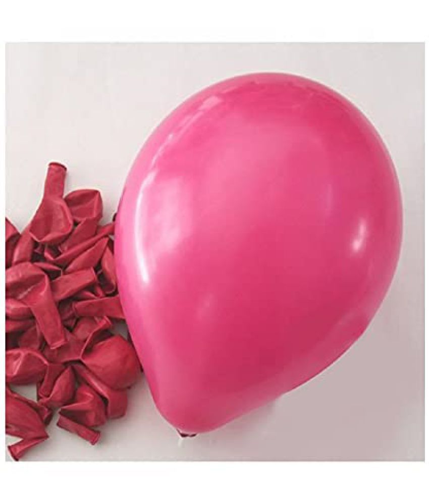     			Lalantopparties Plain Latex Balloons 9 inch For birthday decoration, anniversary, valentine, baby surprise, wedding, engagement, bachelorette, bachelors party decoration, Bright Pink (35 pcs Pack Of 1)