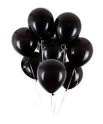     			Lalantopparties Plain Latex Balloons 9 inch For birthday decoration, anniversary, valentine, baby surprise, wedding, engagement, bachelorette, bachelors party, party decoration, Black (35 pcs Pack Of 1)