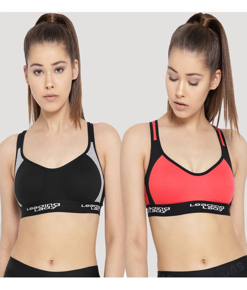     			Leading Lady - Black Cotton Non Padded Women's T-Shirt Bra ( Pack of 2 )