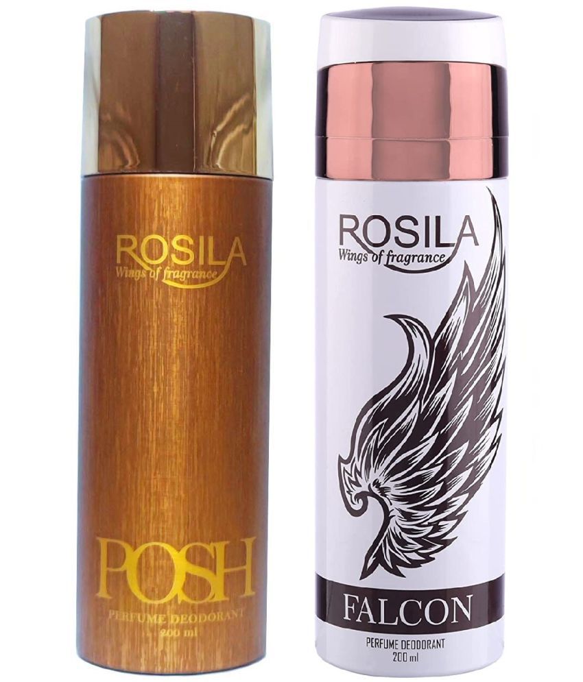     			ROSILA - 1POSH&1 FALCON DEODORANT 200ML Deodorant Spray for Men,Women 400 ml ( Pack of 2 )