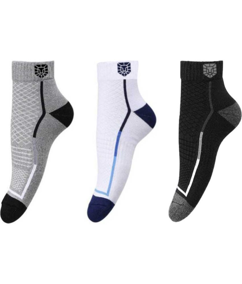     			VAMEAR EXCLUSIVE - Cotton Men's Colorblock Multicolor Ankle Length Socks ( Pack of 3 )
