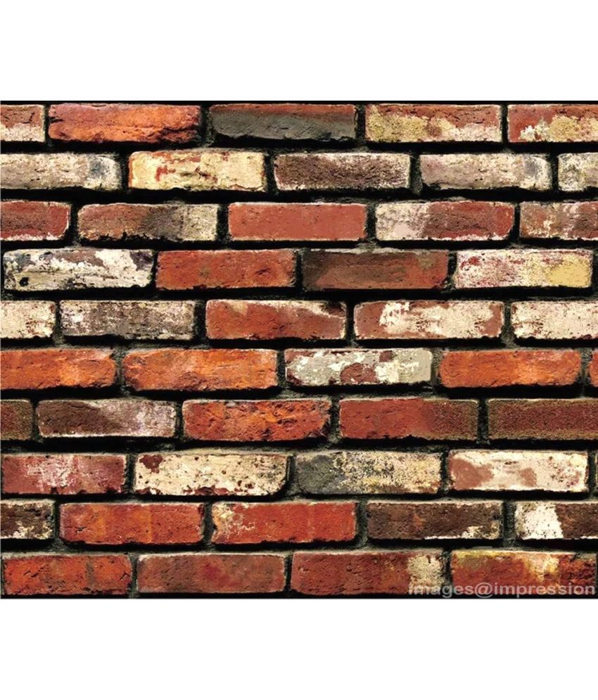     			Gatih - Vintage Red Bricks Stone Home Wallpaper Sticker 3D Wallpaper ( Pack of 1 )