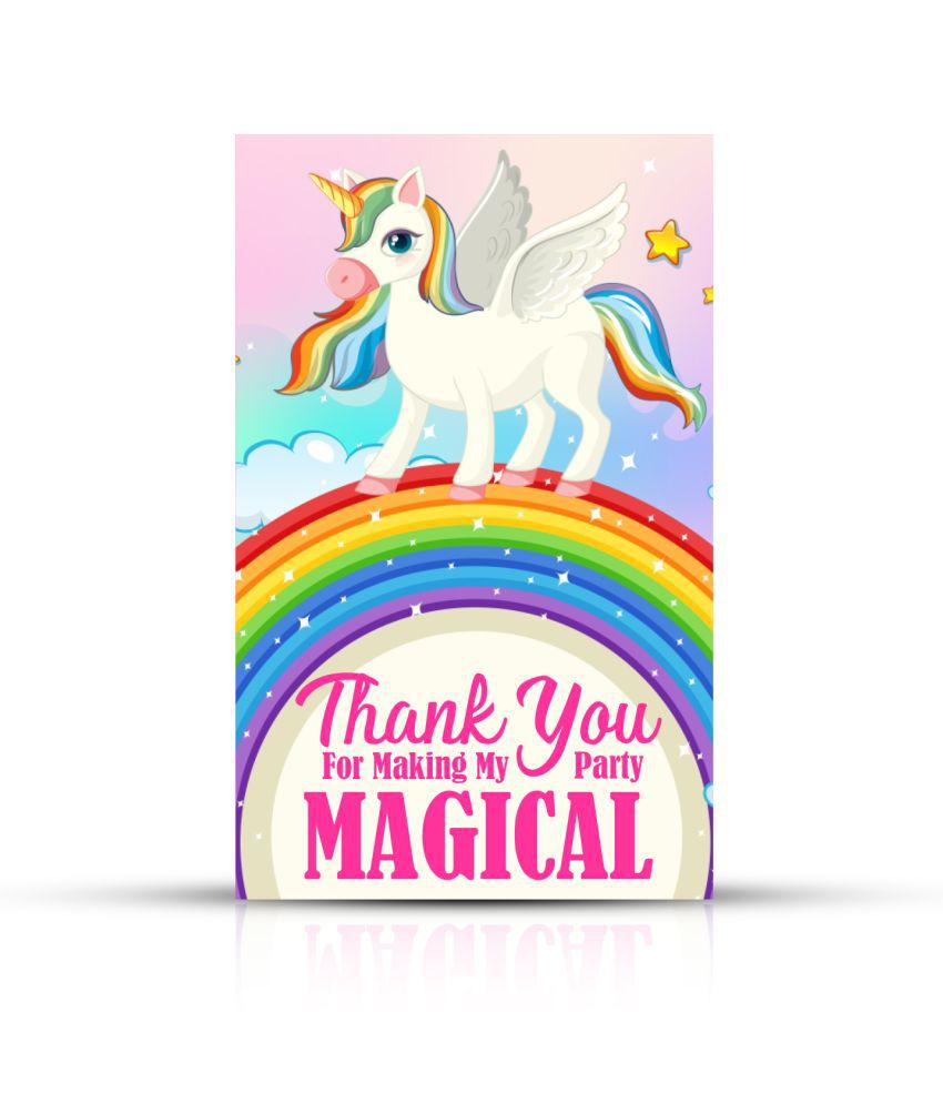     			Zyozi Unicorn Thank You for Making My Party Magical Tags for Birthday, Unicorn Thank You Label Tags for Birthday, Bridal Shower, Wedding, Baby Shower, Graduation, Thanksgiving Favor (Pack of 50)