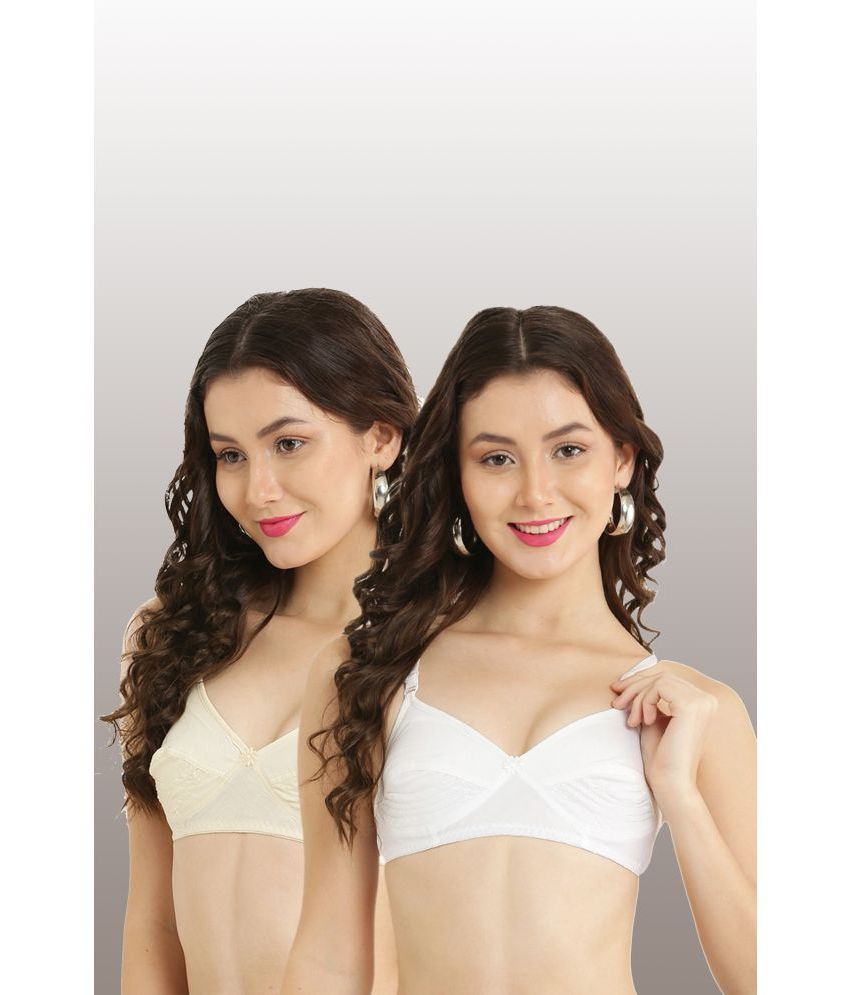     			Hobby Lobby - White Cotton Blend Non Padded Women's Everyday Bra ( Pack of 2 )