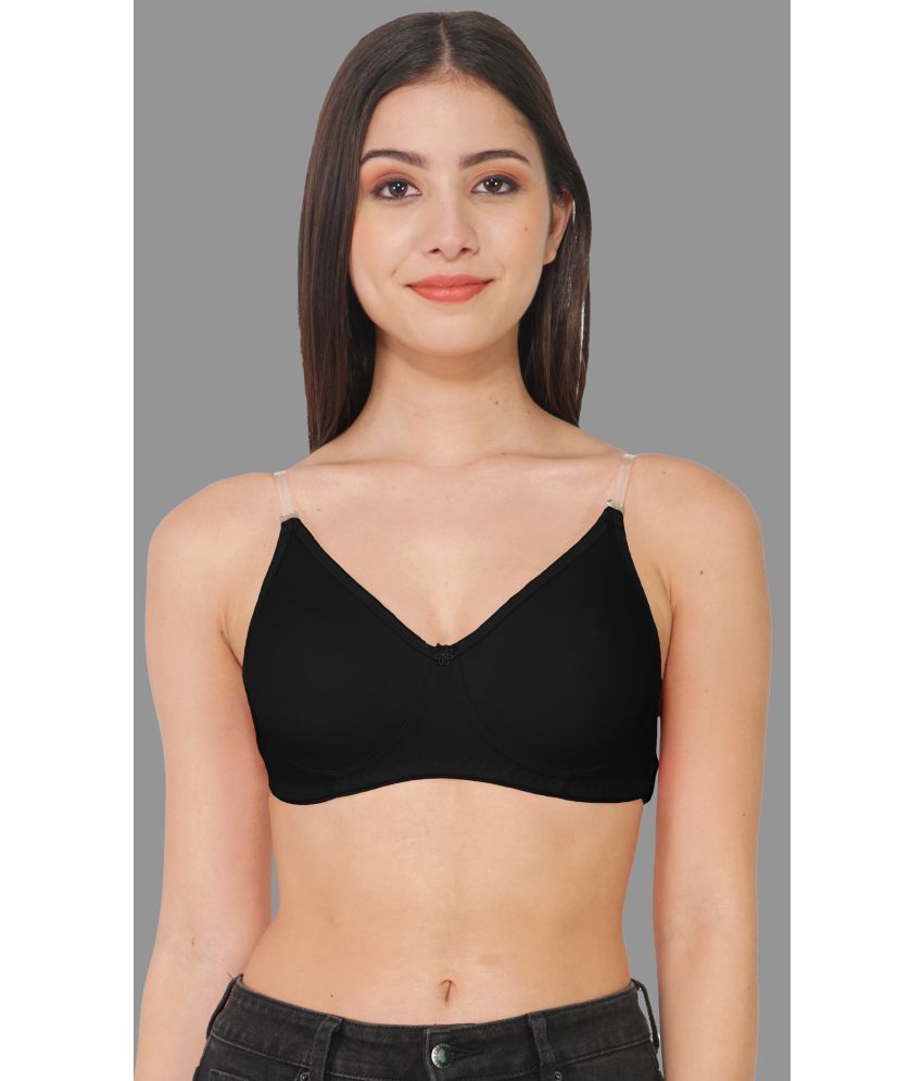     			Madam - Black Cotton Blend Lightly Padded Women's T-Shirt Bra ( Pack of 1 )